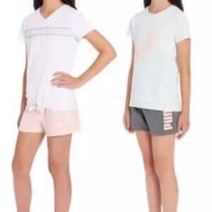 Puma 4 Piece Girls TShirt & Shorts Set Size Small (7-8)